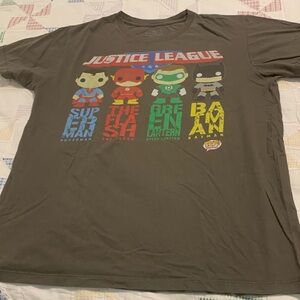 Justice League Heroes Superman,Flash, Green Lantern, Batman PreOwned Size Large